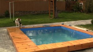 Владельцам каркасных бассейнов простая идея как сделать красиво.