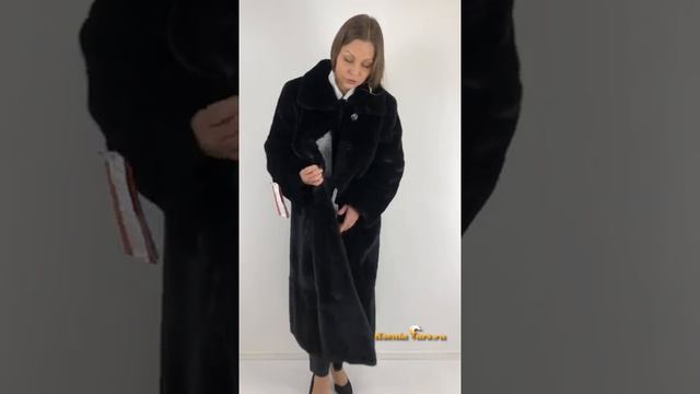 Купить шубу! Греческая BLACKGLAMA 120см длина смотреть онлайн