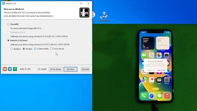 How to Jailbreak iPhone 8/8 Plus/X iOS 16 – 16.7.2 without USB on Windows смотреть онлайн