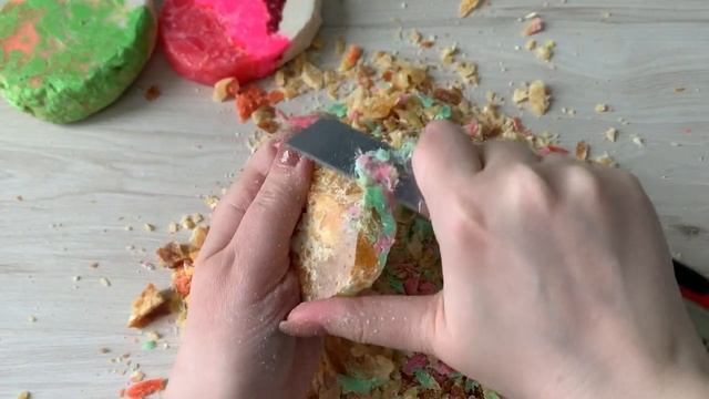 Сухие залипушки из мыла. Кругляши в резке! смотреть онлайн