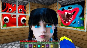 МНОГОГЛАЗЫЙ И ХАГГИ ПОЖИРАТЕЛЬ ПРИШЛИ К ВЕНСДЕЙ В 3 ЧАСА НОЧИ В МАЙНКРАФТ