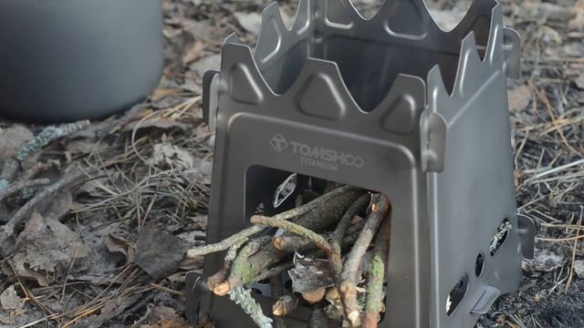 Титановая печь - щепочница TOMSHOO #outdoor смотреть онлайн