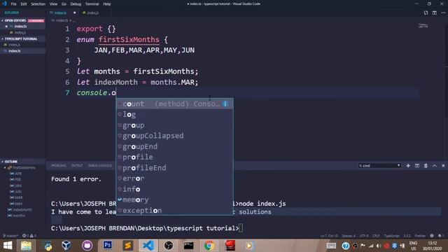 Typescript Tutorial - 7 - Enum Type смотреть онлайн