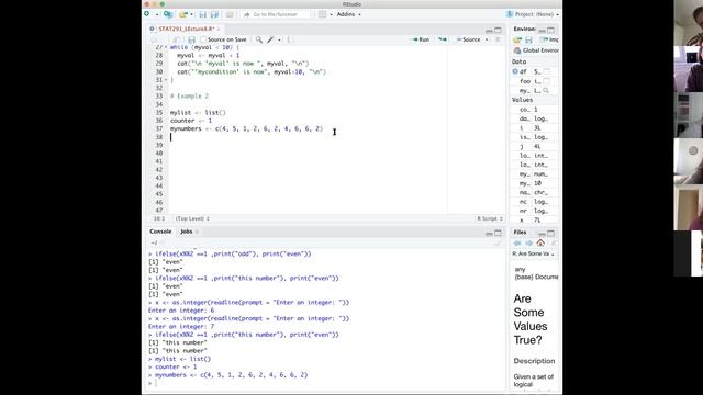STAT291 Lecture8 Nested For Loop, While, Break, Next and Repeat смотреть онлайн