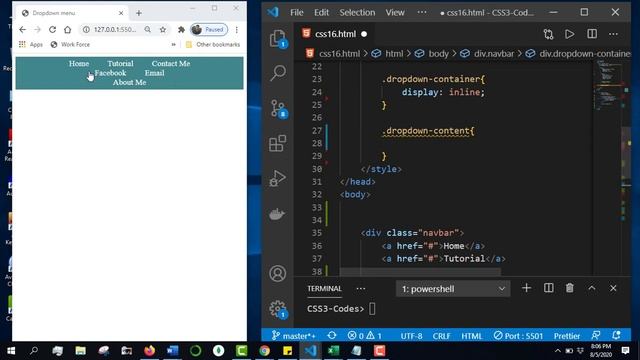 css full course bangla tutorial 42 : How to create drop down menu смотреть онлайн