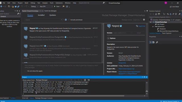 3 Install npgsql || Visual Basic || Dream Home Company смотреть онлайн