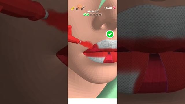 Играю в игру Lip Art 3D крашу губы часть 1 смотреть онлайн