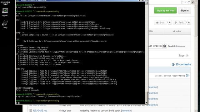 Leap Motion library for Processing, JVM crash on Windows смотреть онлайн