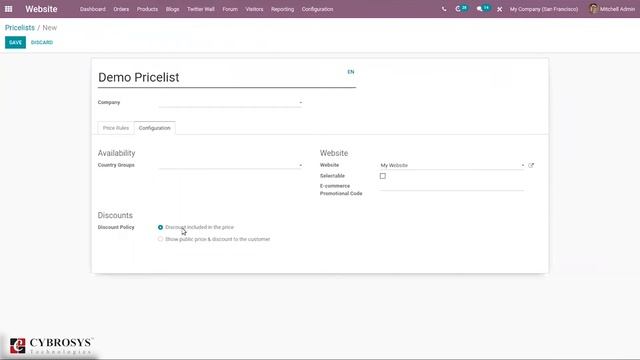 How to use pricelists and discounts in Odoo14 website? смотреть онлайн
