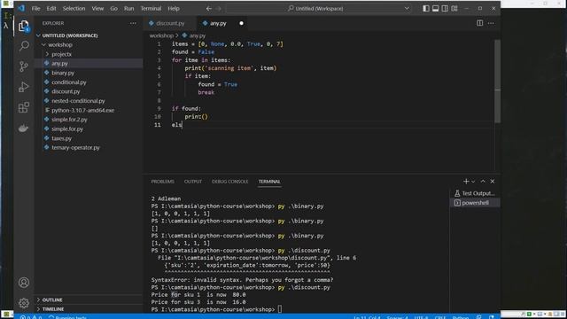 Python Course: 3.2.2 Break & Continue смотреть онлайн