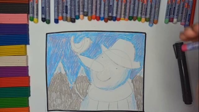 Рисуем снеговика и снегиря ⛄? смотреть онлайн