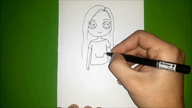 Как рисовать легко ДЕВОЧКУ? How to draw a girl смотреть онлайн