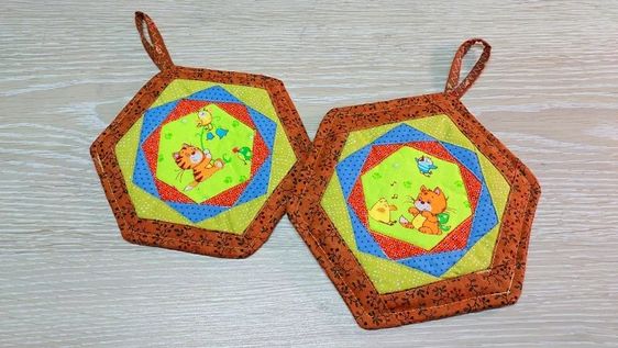 Прихватки из лоскутков. Пэчворк смотреть онлайн