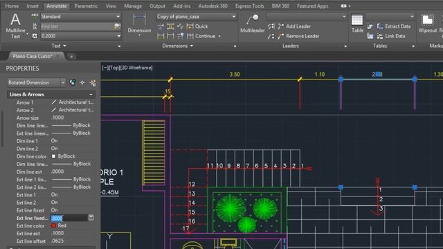 Cotas alineadas automáticamente en AutoCAD modificando lineas de extensión смотреть онлайн