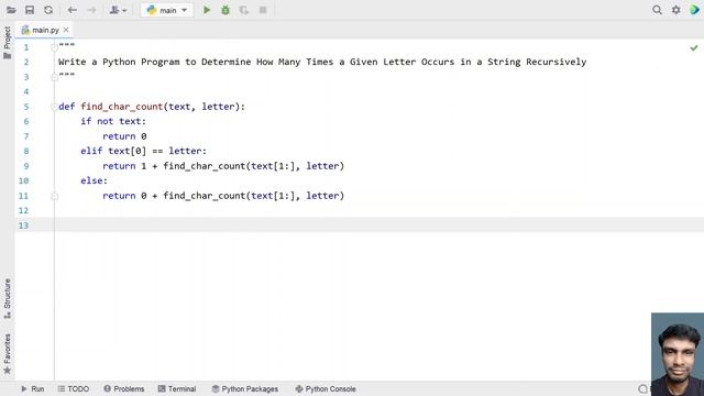Write a Python Program to Determine How Many Times a Given Letter Occurs in a String Recursively смотреть онлайн