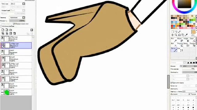 Рисует в Paint Tool Sai. #3 Школьная форма. смотреть онлайн