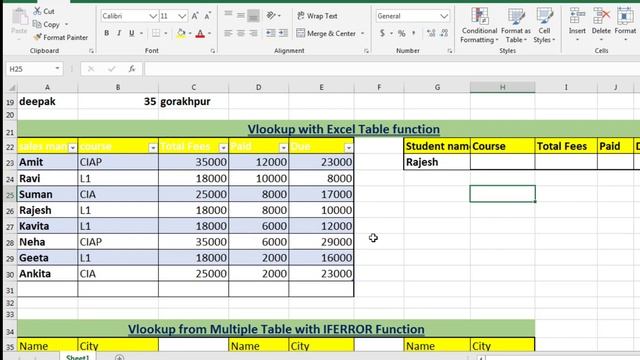 VLOOKUP WITH COLUMN|DYNAMIC RANGE|TABLE FUNCTION|IF ERROR|IF FUNCTION| ADVANCE EXCEL HINDI TUTORIAL смотреть онлайн