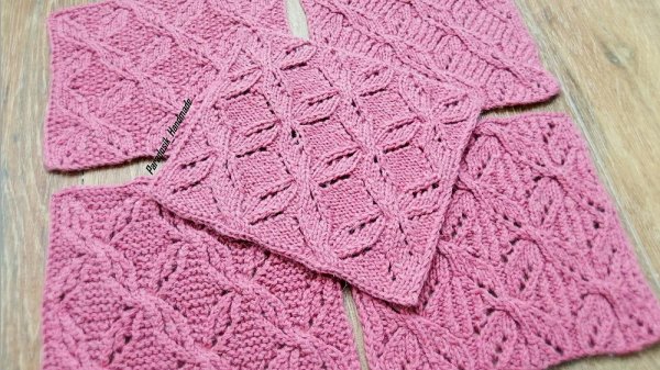 5 вариантов ажурного узора «коса-бабочка» спицами