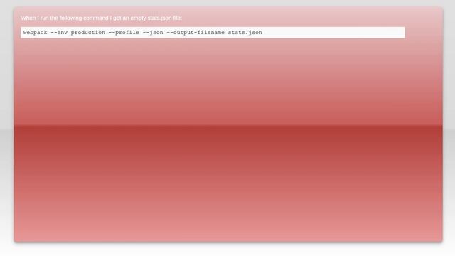 Webpack stats.json file is empty смотреть онлайн