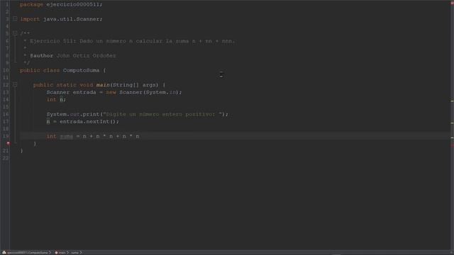 Java Ejercicio: 511 Capturar un Número n y Calcular la Suma n + nn + nnn смотреть онлайн