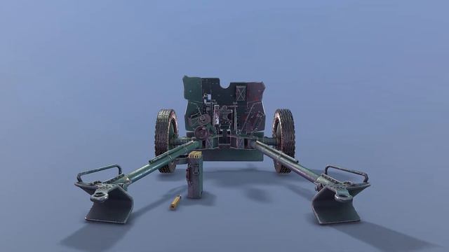 Pak 36 3D model смотреть онлайн