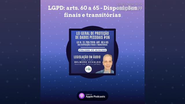 Fractais | Caos, Direito e Arte - LGPD: arts. 60 a 65 - Disposições finais e transitórias смотреть онлайн