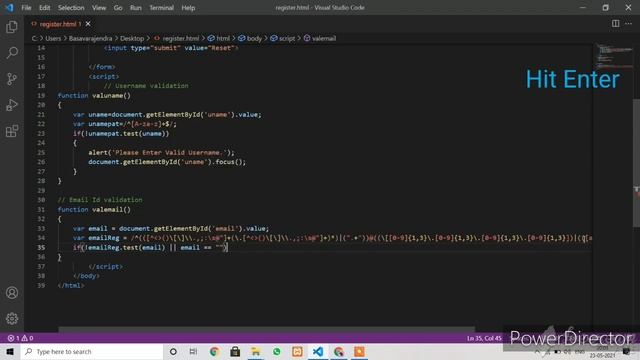 Registration form validation using JavaScript | Complete Form Validation(email,phone no.,)|hit ente смотреть онлайн