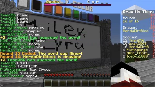 Minecraft Мини Игра Draw My Thing (Рисуем и угадываем) смотреть онлайн