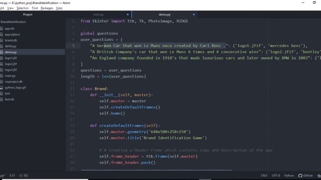 94 Project 92 Brand Identification Game With Tkinter And Sqlite3 смотреть онлайн