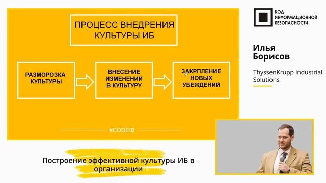 Построение эффективной культуры ИБ в организации смотреть онлайн