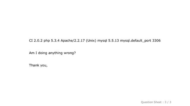 MySQL : CodeIgniter: Unable to connect to your database server using the provided settings Error Me смотреть онлайн