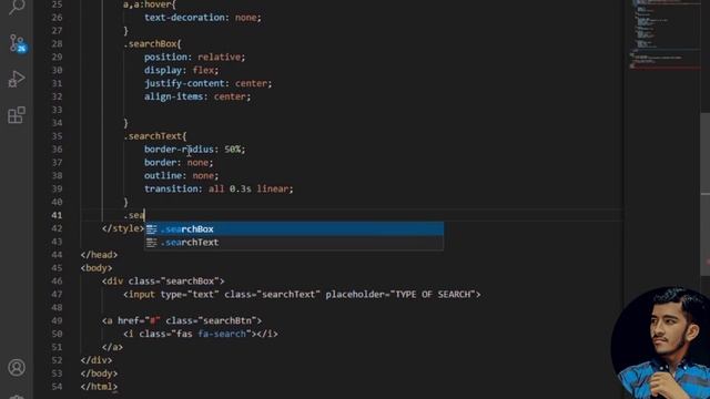 How to Make Search box With HTML & CSS in VSCODE 2021 смотреть онлайн
