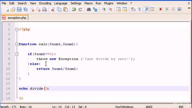 65 Throw Exceptions (Section PHP & MySQL) смотреть онлайн