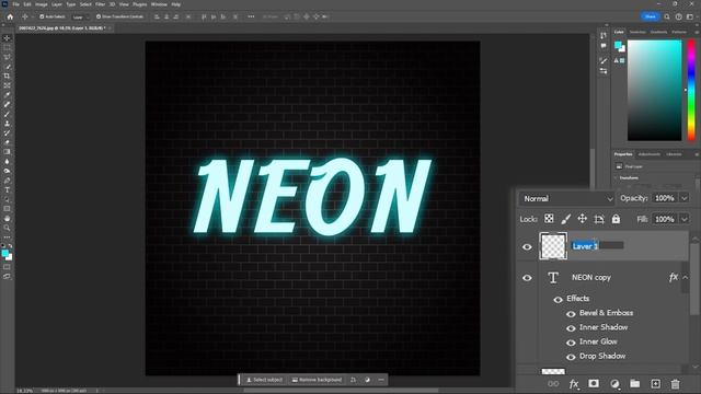 Create A Neon Glowing Effect In Photoshop | Adobe Photoshop Tutorial 5