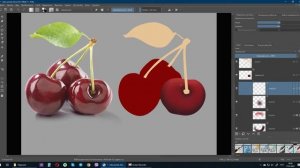 Рисование черешни в Krita.