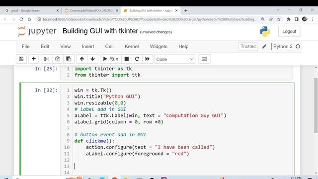 GUI in Python Using Tutorial for Beginners | Change Text Color | Button Event Handler | Part # 4 смотреть онлайн