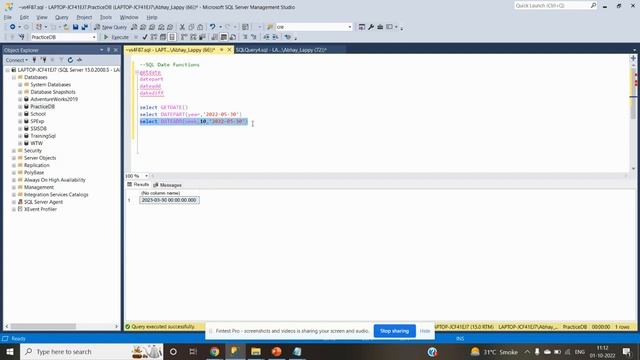 SQL Useful Date Functions : Interview questions on GETDATE, DATEPART, DATEADD, DATEDIFF functions смотреть онлайн