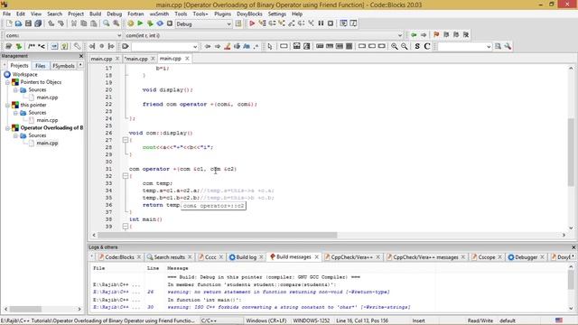 Operator Overloading of Binary Operator using Friend Function смотреть онлайн
