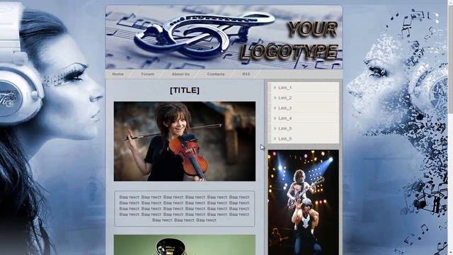 Шаблон для дорвея, сайта "Music" смотреть онлайн