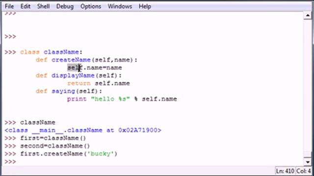 Python Programming Tutorial Series From scratch 33 Classes and Self  Tutorials point