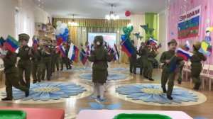 Вход на 23 февраля , старшая группа  Тематический праздник