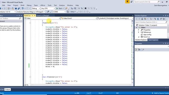 Visual C# Tutorial #6-Tic Tac Toe Game Part 3 Bug Fixes смотреть онлайн