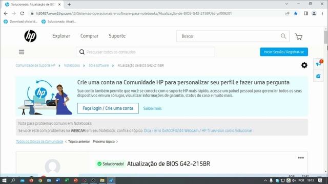 Como Atualizar A Bios De NOTEBOOK HP & G42!
