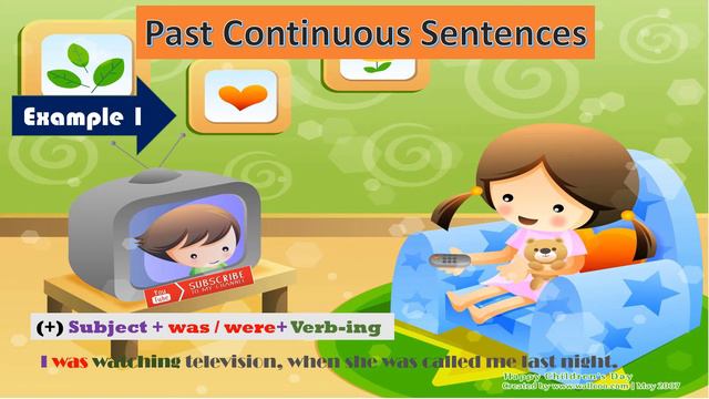 Past continuous tense or Past progressive смотреть онлайн