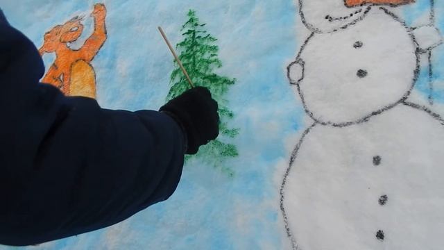 Рисуем на снегу Делаем мир цветным смотреть онлайн
