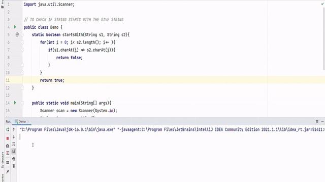 STARTS WITH METHOD IN STRING | JAVA PROGRAMMING | NO SOUND | COPY CODE смотреть онлайн
