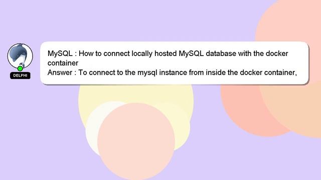 MySQL : How to connect locally hosted MySQL database with the docker container смотреть онлайн