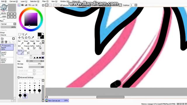 Как рисовать в Paint Tool SAI 2 смотреть онлайн