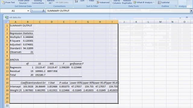Regression analysis in excel смотреть онлайн