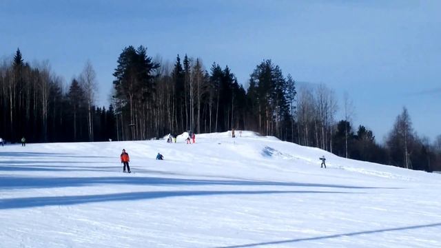 Горнолыжный курорт «Ялгора» Карелия /март 2018г./ смотреть онлайн